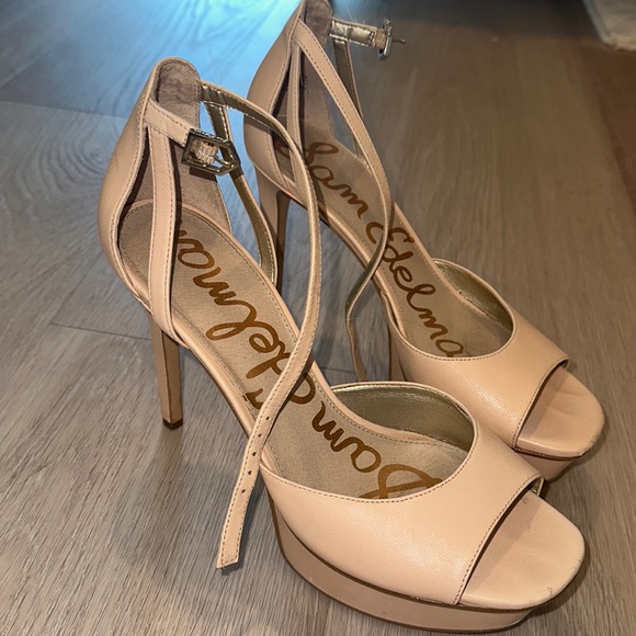 Sam Edelman Women’s Kayde Heel Soft Nude - Picture 2 of 3